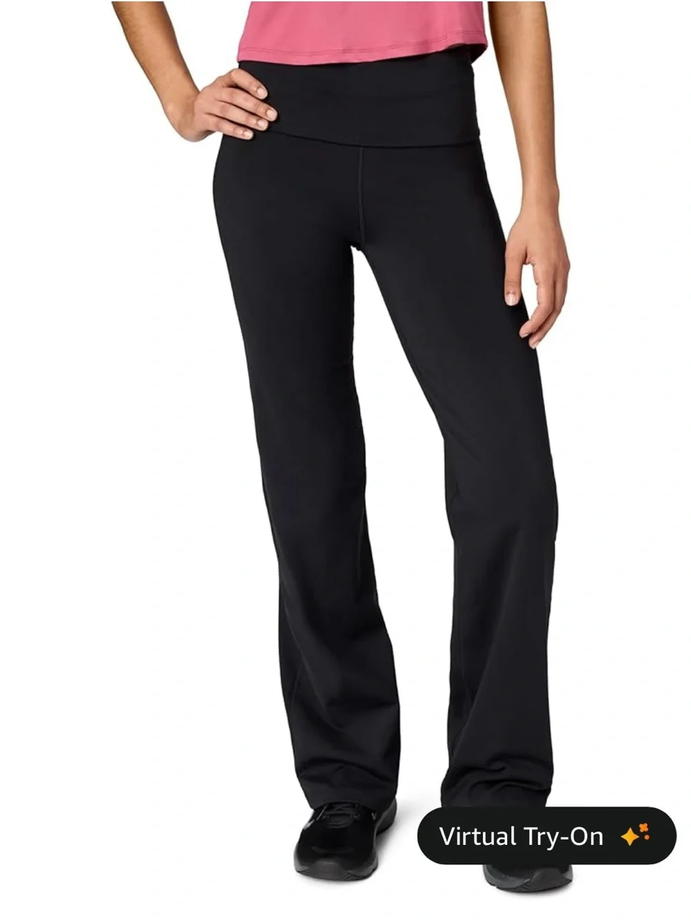 Nike Black High-Waist Wide-Leg Workout Pants